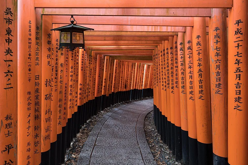 Fushimi Inari torii brány Kjóto